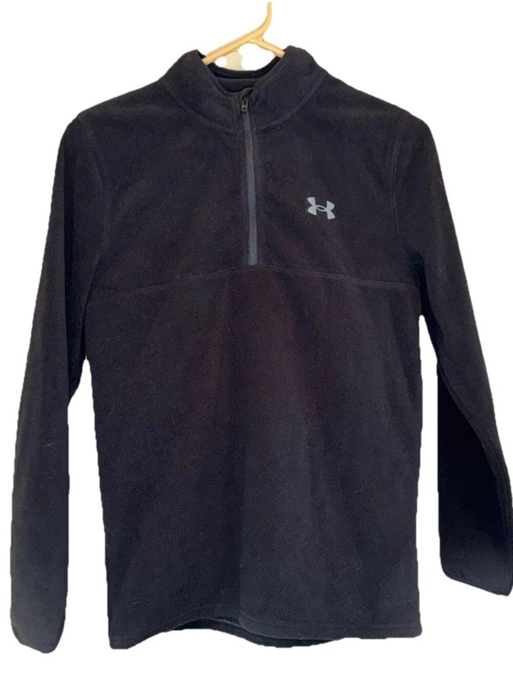 NWT Under Armour Fleece 1/4 Zip Pullover Sweatshirt Black Youth Large NEW